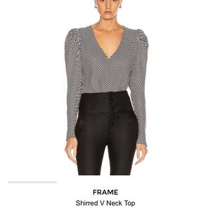 Frame • 100% Silk Stripped blouse NWT